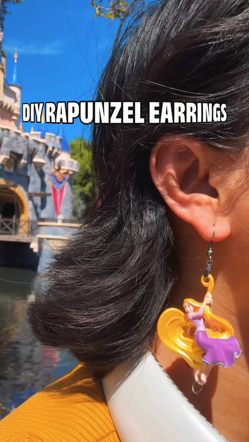 Turn your Gachapon machine trinkets into earrings like what I did with Rapunzel! 
(In the machine there was also Flynn and Pascal and alas didn’t get them on my 3 tries)
#rapunzel