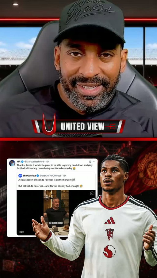 👀 Marcus Rashford has sent a message.

After Jamie Carragher shut down Gary Neville’s attempt to bring Rashford into another *Stick to Football* debate, Marcus responded by saying he wants to get his head down and play football without his name being mentioned every day.

With Rashford back at Manchester United and the new Premier League season about to begin, the spotlight is firmly back on him.

@Flex87_ & Owen react to the latest Rashford debate 🎙️

👇 Is Marcus right? Does he get discussed too much — or is that simply part of being a Manchester United player?

#ManchesterUnited #MUFC #MarcusRashford #PremierLeague #UnitedView