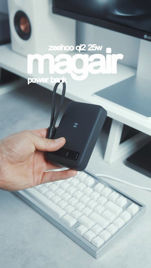 The perfect MagSafe Power Bank to not only keep your phone charged but your other devices too! ⚡️

- Qi2 25W MagSafe Charger
- Semi-solid State Battery that’s safer and cooler
- Raised Magnetic Charging Module for better connection
- USB-C port to charge multiple devices
- Built in USB-C cable in the lanyard

This honestly feels less like a power bank but an upgrade on how I charge my devices. You can get 25% off with the link in my bio! 

#zeehoo #magair #semisolidpowerbank #iphonepowerbank #magsafe