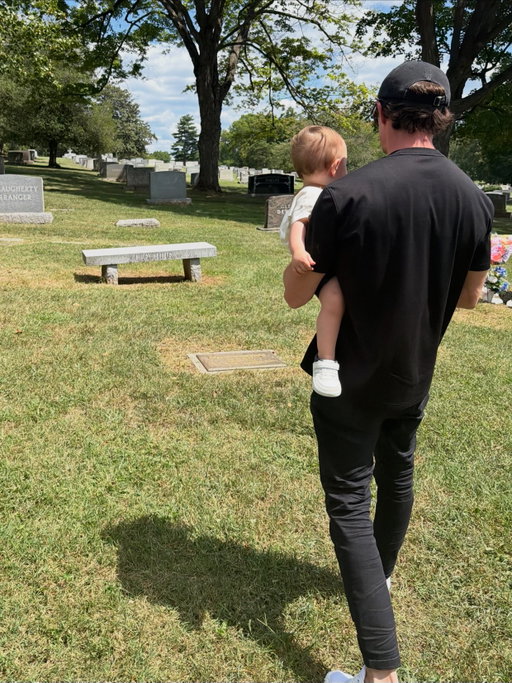 Taking Charlie to see my Dad’s grave for the first time was something that tore me apart inside. So many thoughts and emotions went through my mind as I walked up to say, “Hey Dad, I want you to meet your grandson”. I have always struggled internally with trying to be the version of myself that he would be proud of, knowing he is looking down from above. To make an impact on others in a way that would improve their lives, to find faith with God in my own way, to lead my family and give them the best life possible, and to be a role model for my children. Life is so fragile and those around you can be here one day and gone the next, so hug those you love extra tight. I love you, Dad.