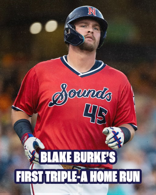 BURKE BLAST 💥⚾️ Blake Burke crushed his first Triple-A home run, hitting it 437 feet!