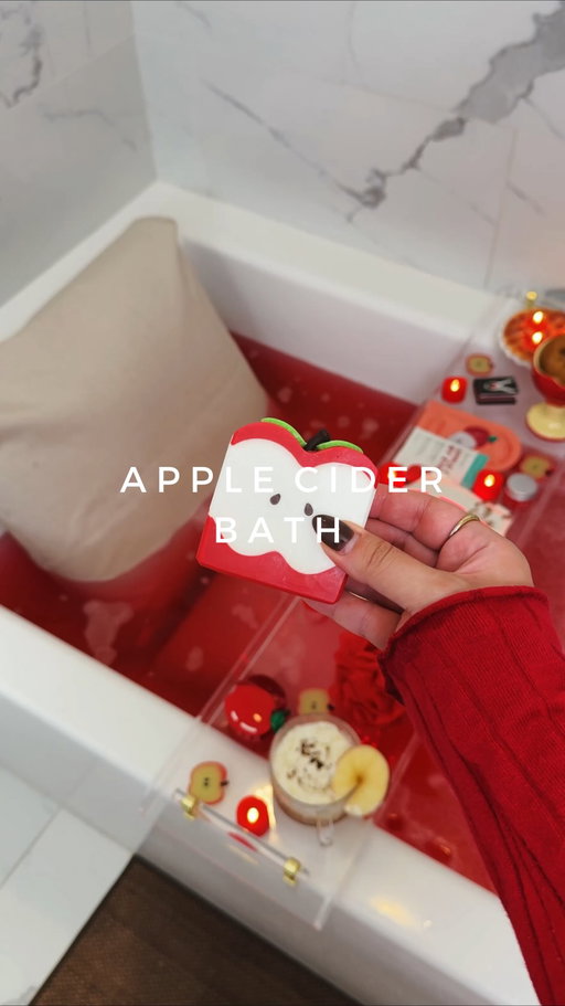 Run a apple cider bath with me🍎🍂🛁🍁🧼

#bath #amazonfinds #asmr #aesthetic #explore 
twilight bath, fall aesthetic, halloween vibes, bath routine, satisfying reels, amazon must haves, asmr sounds, cozy home, relaxing, spa, bubble bath, trendy reels