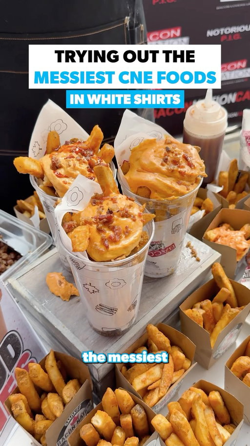 These are the MESSIEST foods at the CNE this year - rated by our napkin-meter. 🍔🍽️🎡

Simone and Jabari from the Nat and Josie show went on a mission to get messy so you don’t have to.

#cne #letsgototheex #food #foodie #toronto
