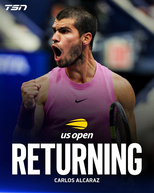 CARLOS IS BACK. 🎾🔥

Defending US Open champion Carlos Alcaraz will make his return to competition in New York after more than four months sidelined with a wrist injury.