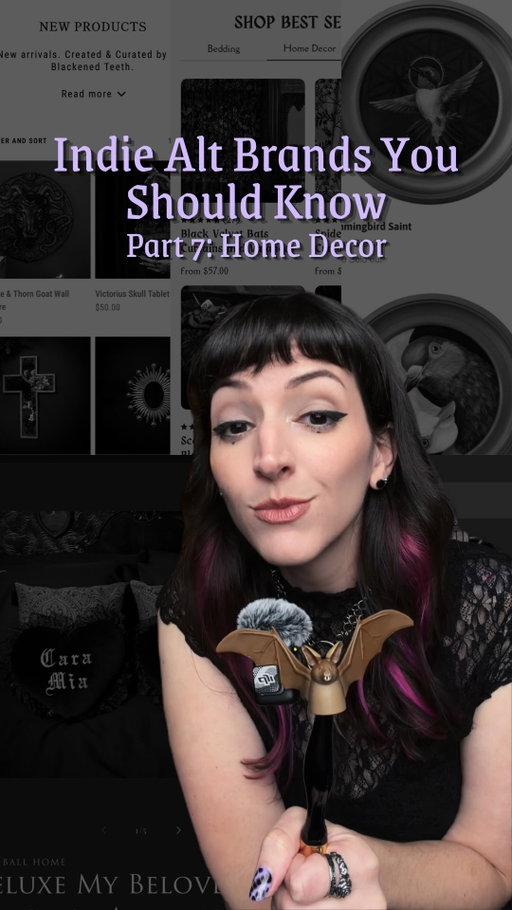 Part 7 of my independent alt businesses series. This is the small alt homeware brands edition. Your space can reflect your identity too!

Gothic home decor or alternative home decor doesn’t have to mean black walls and a skull on every shelf. Whimsigoth, dark academia, soft goth, quirky prints and linens. Indie brands working in small batches, the kind of alternative home decor you can’t grab at Target.

If you’ve been searching how to decorate an alt apartment, gothic apartment ideas, or affordable alt home decor and getting the same mass produced junk, start here. These are the brands worth knowing before they sell out. @justburied_co @_deadlynightshades_ @sininlinen @theblackenedteeth @ashleydietrichart @joelyballhome 

Let me know what category you want me to cover next!

Alt home decor, goth home decor, gothic home decor, small alt homeware brands, whimsigoth decor, alternative home decor, gothic apartment ideas, dark academia home, small business home decor, alt decor on a budget, how to decorate an alt apartment, spooky home decor brands
#gothhome #gothichomedecor #alternativehomedecor #smallbusiness #darkdecor