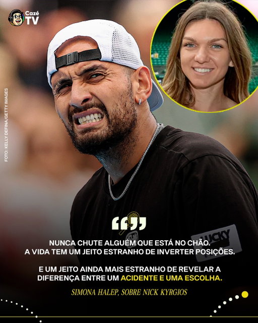 E VAI DANDO O QUE FALAR... 😳🗣️

Simona Halep, tenista romena que caiu no antidoping em 2022, deu essa letra sobre Nick Kyrgios! O australiano fez fortes comentários quando a romena  foi suspensa por ingerir substâncias proibidas. O mundo dá voltas, filho... 🔄

#CoberturaCazéTV #Tênis #cztv28