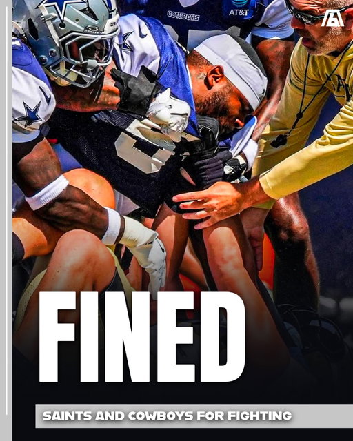 The NFL has fined the #Cowboys and #Saints $500,000 each for the brawl that broke out at their joint practice in Oxnard on Tuesday. The league sent every club a memo before camp reminding them they’re responsible for keeping these sessions from turning into fight nights. Both teams meet again in the preseason finale on Aug. 28.