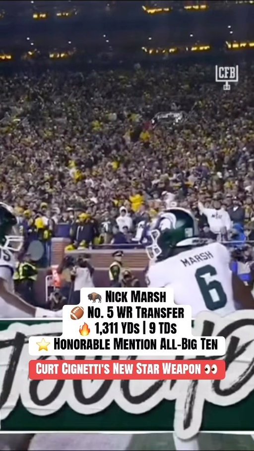 Curt Cignetti and Indiana landed one of the top WRs in the transfer portal this offseason 👀

How big of a role will Nick Marsh play in Indiana’s offense? 🤔

#cfb #collegefootball #football #indiana