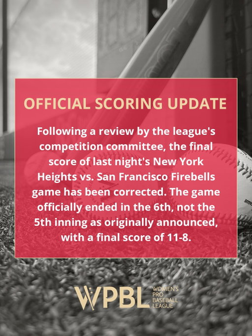 An update regarding yesterday's game: