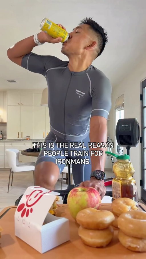 Eating is an entirely different sport. 

You better be ready to eat if you’re training for an @ironmantri 

#run #bike #ironman #athletes