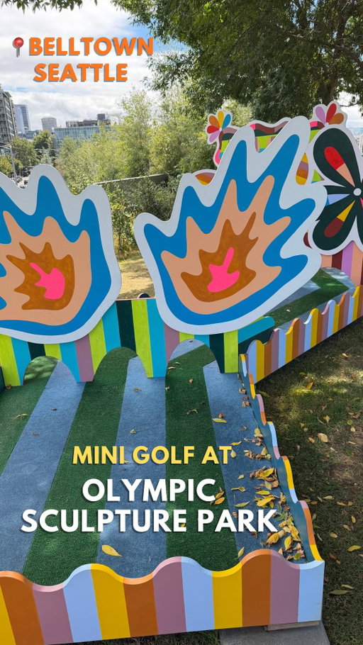 Save this video for a unique Seattle activity: playing mini golf at the Olympic Sculpture Park! This fun pop-up is available through September 7, 2026. 

My husband and I were looking for a different, fun date idea and this was perfect. He booked the tickets at $15 each. The course was nine holes and we played through in about 30 minutes. The sculptures make the course challenging to get par or birdie. Scorecards and pencils are provided if you want to get competitive.

We finished our date with brunch at @heretodayseattle, a quick walk from the sculpture park. We had been there before, but didn’t realize they had a brunch menu, so that was a nice surprise. He ordered totchos and I ordered the burger with breakfast potatoes. Our food was delicious!

If you want to play mini golf surrounded by art, check out the Olympic Sculpture Park in Belltown through September 7. Buy your tickets in advance since time slots fill quickly. 

📍Olympic Sculpture Park - 2901 Western Ave, Seattle, WA 

💵 Price range: $15 for adult mini golf tickets; $10 for kids under 18 and @seattleartmuseum members. Kids age 5 and under play free. The park itself is free to walk around if you aren’t planning to play golf.

📍Here Today Brewery & Kitchen - 2815 Elliott Ave Suite 101, Seattle, WA

💵 Price range: Food ranges $8-$20. Drinks range $5-$18 depending what you order 
…
…
#seattle #dateideas #seattlefoodblogger #minigolf #seattlethingstodo 
Seattle activities, Seattle Art Museum, family-friendly activities in Seattle, date ideas, things to do in Seattle, Seattle blogger, Seattle food blogger, brunch in Seattle