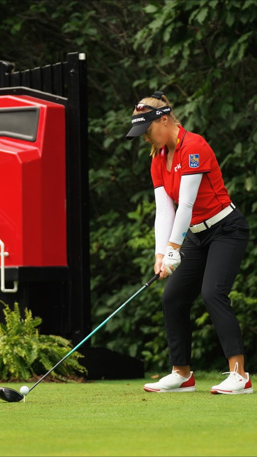 Canada's favorite in action 🇨🇦❤️ She sits T14 after one day of play in Edmonton
