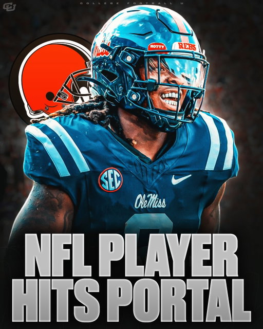 WILD: NFL Players are RETURNING to college now 😳😭

Cleveland Browns tight end and former Ole Miss playmaker Dae’Quan Wright is reportedly heading to the NCAA transfer portal.

While he went undrafted in April, he helped lead Ole Miss to a College Football Playoff spot in his final season with 39 catches for 635 yards and five touchdowns.

He scored one of his touchdowns during an SEC win over South Carolina and another during the Rebels' CFP loss to Miami in the national semifinals. 

Wright played college ball at Virginia Tech and Ole Miss. 

Thoughts? ⬇️