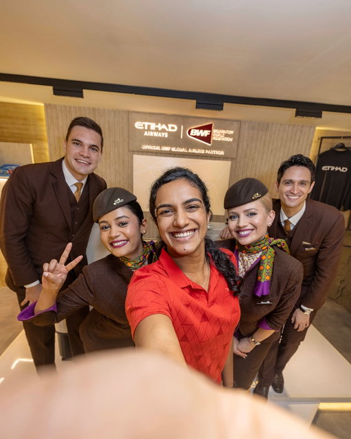 The best journeys are the ones shared. ✈️🏸

Our cabin crew joined the excitement in New Delhi at the BWF World Championships 2026 through our activations, in the stands, and even with the champion @pvsindhu1.

#Etihad #BeyondBorders