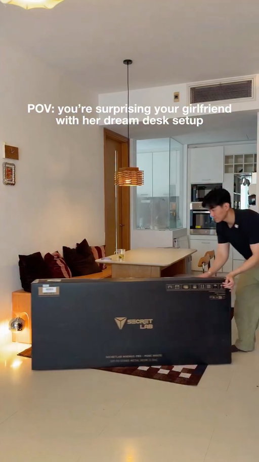 making my girlfriend’s house into a home by building her dream desk setup with the help of @secretlab! 
for her birthday, i transformed her home office into something functional, clean, and warm! love the new clean silhouette of the Secretlab ATLAS chair and the magnetic features of the MAGNUS Pro making having a clean setup super easy! let me know what you think 👀

Products:
- Standing Desk: @secretlab MAGNUS Pro
- Ergonomic Chair: @secretlab ATLAS 

#homeoffice #desksetup #cozyhome #smallapartmentmakeover #interiordesign