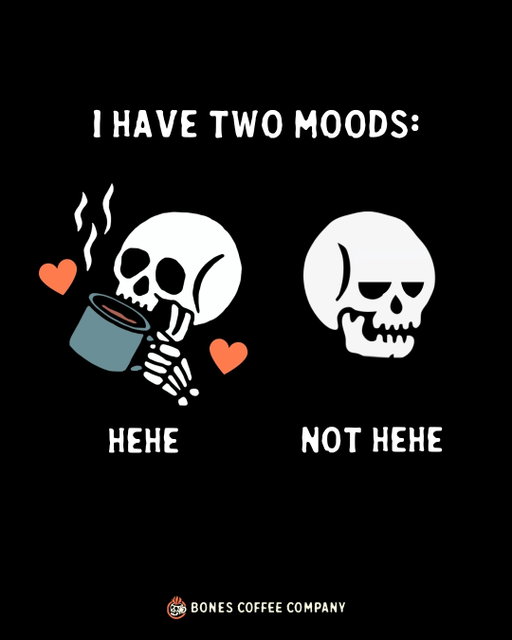 coffee makes me feel hehe ☕️🥰⁠
⁠
#bonescoffee #coffee #coffeememes #coffeehumor #coffeelovers