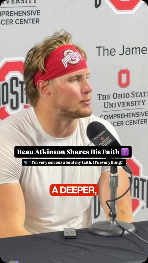Faith as a Foundation ✝️ Ohio State DE Beau Atkinson shares his faith, how his relationship with Jesus keeps him anchored during the grind of Fall Camp, and his friendship with teammate Epi Sitanilei — the two lean on each other and have great faith-based conversations together. 

#collegefootball #ohiostatefootball #ohiostatebuckeyes #ohiostate #gobucks