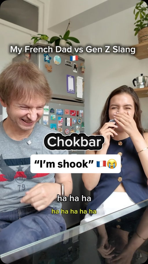 My Papa tries to use French Gen Z slang? 🇫🇷😂 CHOKBAR I’m so shook did he actually get it right? 😭💖 for my French learners chokbar is slang verlan for:

Choquée, it means I’m shocked / I’m shook ✨ super casual Gen Z slang, not textbook French at all!

I’m between Gen Z & millennials so this is fun for me too haha 🫶

I had a whole list of French Gen Z slang… but I laughed too hard at the first one 😭

Would you like to hear others? 🇫🇷

#frenchslang #fyp #speakfrench #learnfrench