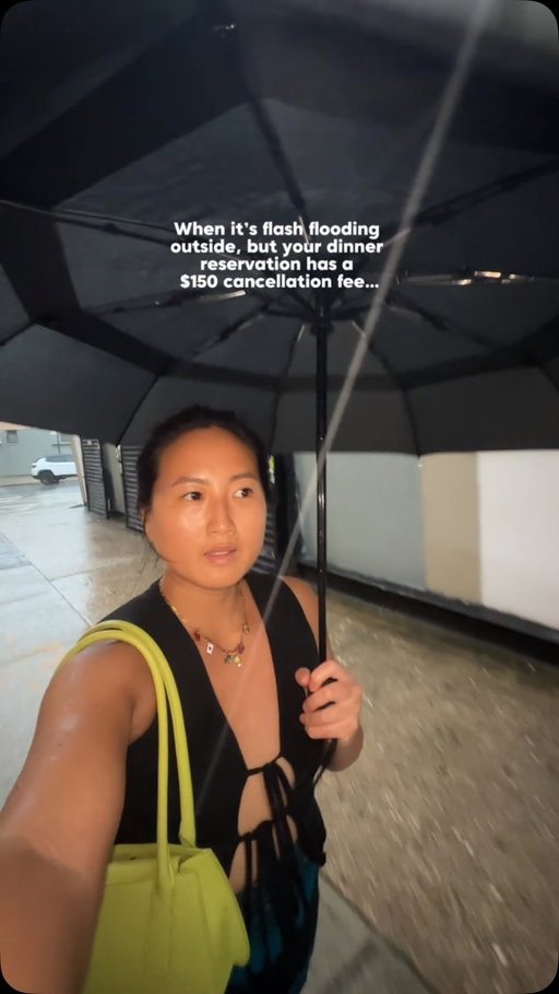 Me last night wondering why I didn’t make plans a different night of the week!! 🙈😩😅

I was literally wearing rain boots and my feet were still soaking wet 😭 Did you stay in last night?? 
.
.
.
.
.
#foodie #storm #rain #nyclife #nycliving