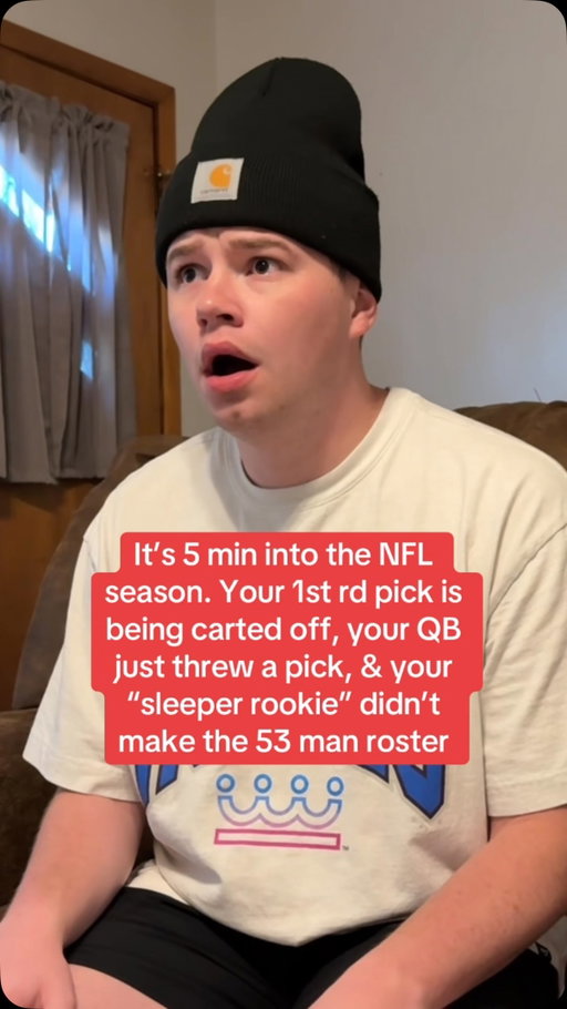 Fantasy season ruined IMMEDIATELY😭🤣🏈 #nfl #football #fantasyfootball #sports #funny