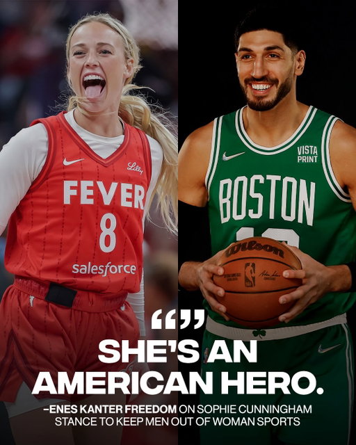 Former NBA player Enes Kanter calls Sophie Cunningham a hero for taking a stand against men competing in women’s sports 

(via @enesfreedom)