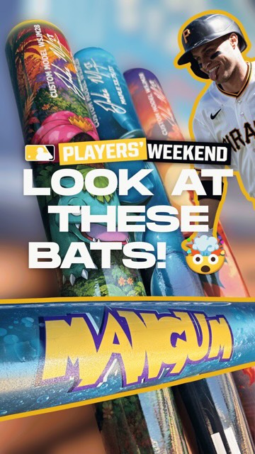 Jake “The Mayor” Mangum showcases his Pokémon game for Players Weekend. 

#PlayersWeekend