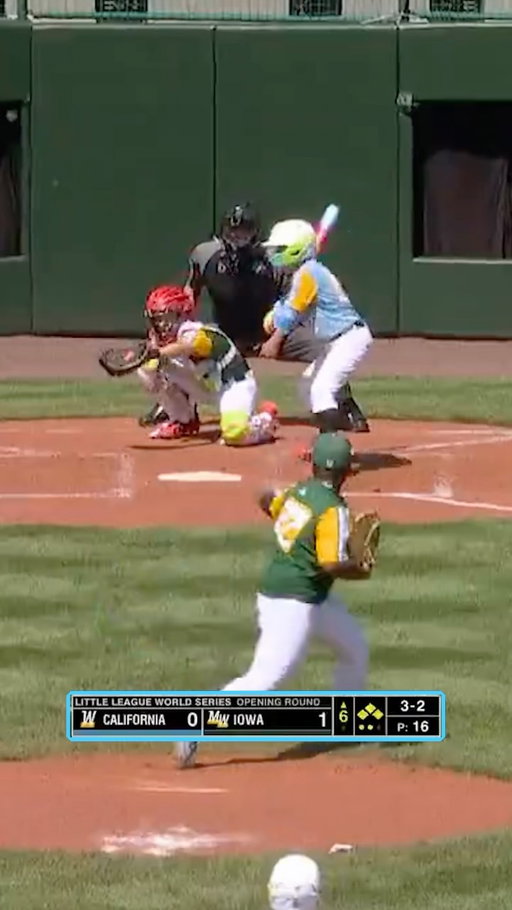 California vs. Iowa Little League World Series game ended on this called strike three in a full count 

#mlb #baseball #sports #umpire #littleleague