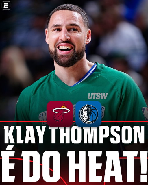 🚨 🚨 KLAY THOMPSON RESCINDE COM MAVS E ASSINA COM MIAMI HEAT! 🚨 🚨 

Klay Thompson é esperado para assinar com o Miami Heat após acertar um acordo de buyout (dispensa) com o Dallas Mavericks, segundo Shams Charania, da ESPN.

O ala de 36 anos ainda tinha US$ 17,5 milhões remanescentes no contrato com os Mavs, que anunciaram a rescisão nesta sexta-feira (21). Ele irá assinar um contrato de US$ 13 milhões por dois anos com o Heat.

#NBANaESPN #KlayThopson #MiamiHeat