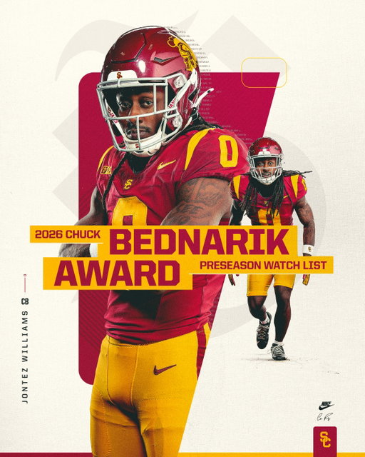 LØCKDØWN 🔒💺 @jont3z_ 

Jontez Williams has been named to the Chuck Bednarik Award Watch List. Presented to the top defensive player in college football each year.