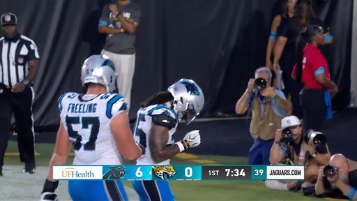Jonathon Brooks finds the endzone! 🤘

📺 NFL Preseason on @nflplus