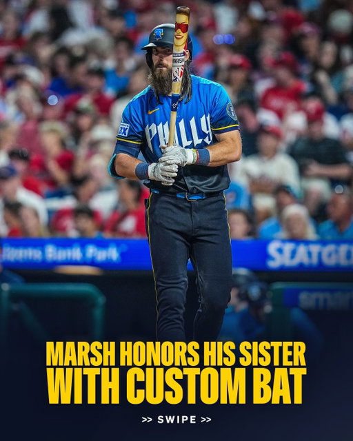 Brotherly Love ❤️ Marshy’s bat honors his sister, Erin, who won the 2026 USATF National Championship in Heptathlon!