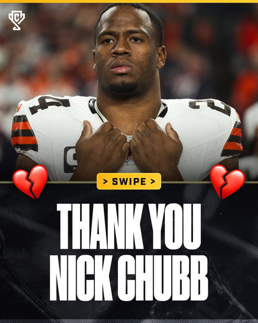 Thank you for everything Nick Chubb ❤️ 

Nick Chubb will ALWAYS be a Cleveland Brown. 🥹🧡

Chubb officially announced his retirement Friday night after eight NFL seasons, seven of them in Cleveland. He finishes his career with 7,349 rushing yards, 54 rushing touchdowns and four Pro Bowls, including four straight 1,000-yard seasons from 2019-22. His best year came in 2022, when he ran for a career-high 1,525 yards and 12 touchdowns. (Sportsnet.ca)

The brutal knee injury in Pittsburgh changed the final years of his career, but Chubb fought through multiple surgeries, returned to the field and eventually finished his career with Houston in 2025. In his retirement announcement, Chubb said he wanted to walk away healthy and after a winning season — and he was able to do exactly that. (Sportsnet.ca)

Cleveland will NEVER forget No. 24. 🥹

Follow @sportsculture for more sports content