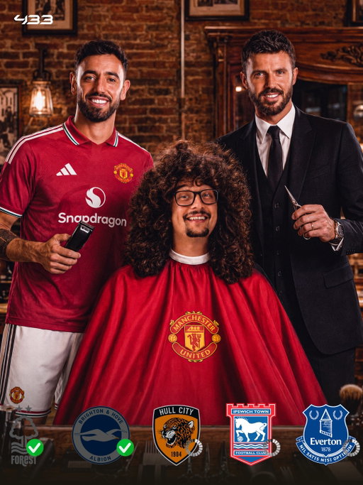 𝐓𝐇𝐄 𝐇𝐀𝐈𝐑𝐂𝐔𝐓 𝐈𝐒 𝐔𝐍𝐃𝐄𝐑𝐖𝐀𝐘 𝐀𝐆𝐀𝐈𝐍 ✂️😂

New season, same hair. The United Strand is still going strong… but the journey to the barber continues 🫡

One win at a time. One step closer to the chair 💈

✅ vs. Forest (3-2)
✅ vs. Brighton (3-0)
⏳ vs. Hull City
⏳ vs. Ipswich Town
⏳ vs. Everton