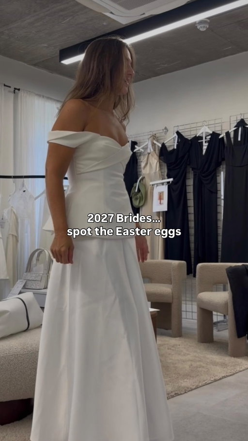 Sooo you weren’t supposed to see this but after you REALLY made yourselves known yesterday, here we are 😆

We had this sample and I was obsessed with the corset but not so much the skirt.. so we took some scissors to it and with a lot of imagination  created an entire bridal capsule 😍

2027 weddings, we are SOOOO excited for you 🤍👀