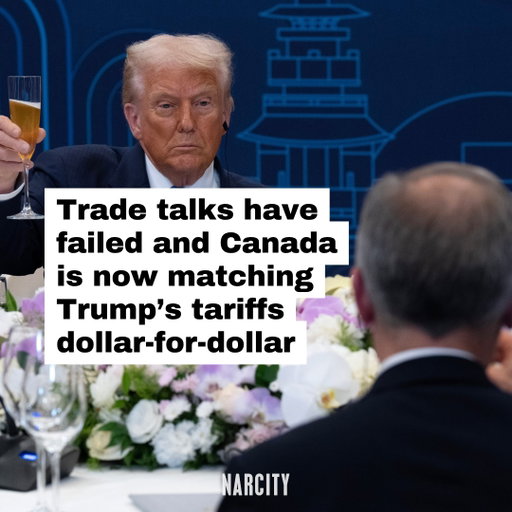 What do you think about this?

Canada-U.S. trade talks have fallen apart, and Trump's new 50% U.S. tariffs on $28 billion worth of Canadian goods officially kicked in just after midnight. 

Prime Minister Mark Carney suspended negotiations and vowed Canada will retaliate with equal measures, saying last-minute changes the U.S. made to the terms of the deal were "unfair, uneconomic, and called into question the reliability of any deal," Carney said Friday night.

The U.S., meanwhile, blamed Canada for the failed agreement, with Trade Representative Jamieson Greer calling it a "missed opportunity."

Find all the latest details at the link in the @narcitycanada bio.

📸: Adrian Wyld | The Canadian Press