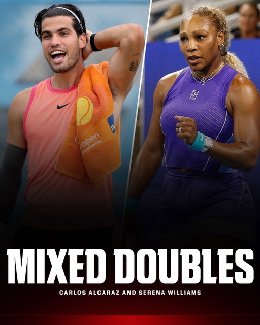 Carlos Alcaraz and Serena Williams are teaming up to play together at the US Open Mixed Doubles Championship 🔥

The event will take place August 25-26, a week before the main draw starts.