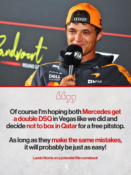😂 Lando Norris’s title comeback plan is looking remarkably straightforward: