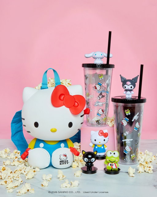 Your movie snacks just got cuter 🍿🎀 Get the Hello Kitty and Friends concession collectibles only at @amctheatres! While supplies last.