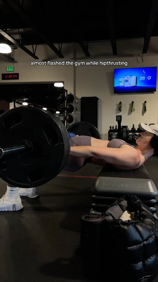 That could’ve been bad 😅 #hipthrust