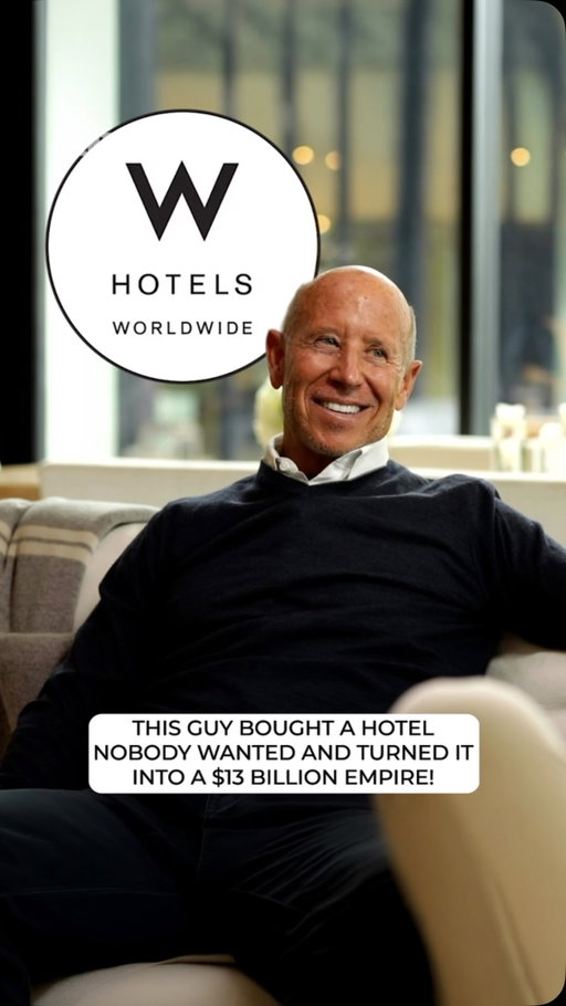 This guy bought a hotel nobody wanted and turned it into a $13 billion empire!

Barry Sternlicht grows up in Connecticut, the son of a Polish Holocaust survivor who built a flashlight business from nothing then lost it all overnight. 

Barry earns a Harvard MBA, becomes a star dealmaker at a top Chicago real estate firm, and then gets cut when the savings-and-loan crisis hits. 

So he raises $20 million, drives to government auctions in open fields, and buys the distressed properties everyone else is walking away from, tripling his investors’ money in 18 months.

Then he quietly buys stock in a near-bankrupt hotel company, along with over half its debt. While every chain races to look the same, beige walls and a mint on the pillow, Barry does the opposite.

✓ Takes a rundown Doral Inn on Lexington Avenue and turns the lobby into something closer to a nightclub
✓ Puts staff in black T-shirts and velvet ropes at the entrance
✓ Fills the place with loud music you’d actually want to hear, and calls it W Hotels
✓ Scales it to 60 locations in under a decade

Dad loses everything → star dealmaker gets cut → buys distressed property in open fields → bets on a bankrupt hotel chain → builds a hotel that feels like a nightclub → Marriott pays $13.6 billion → manages $130 billion today.

Sometimes you win by making yours the one place that refuses to look like everyone else’s.

#Business #WHotels #Hospitality #Success #Entrepreneur