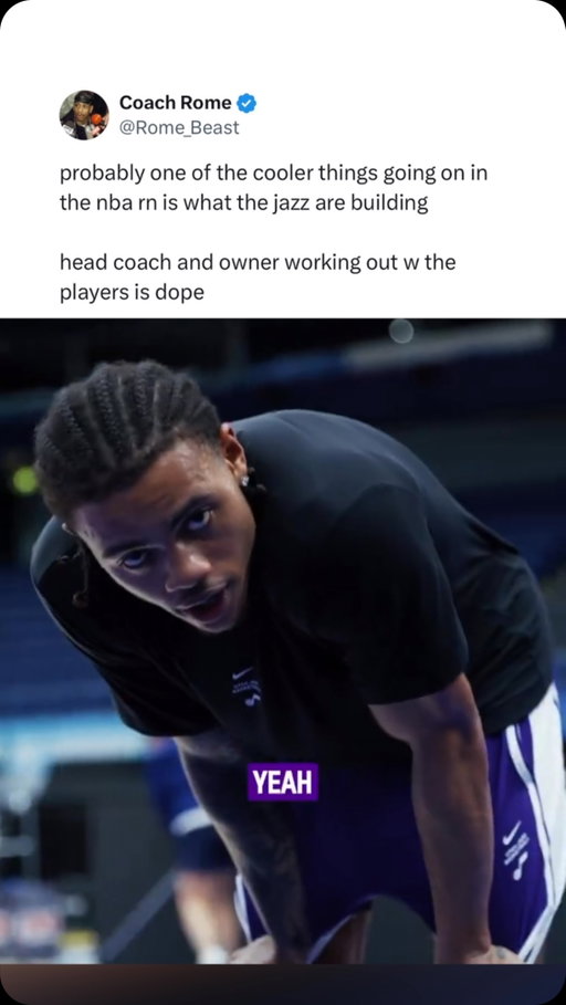 Not too often do you see players working out with the owner of the team, Jazz are coming different next season 👀