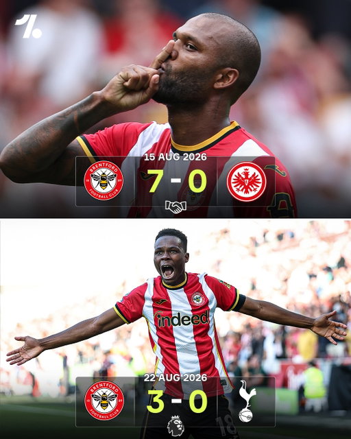 I am sorry Brentford, I was not familiar with your game 😳

They start the Premier League as they finished pre-season... DOMINANT 🔥