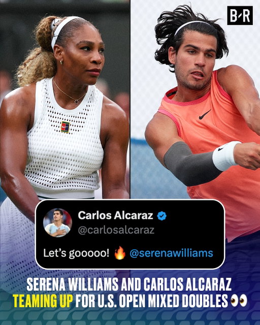 TWO GREATS COLLIDE 👀🔥

Serena Williams and Carlos Alcaraz will play mixed doubles together at the US Open 2026 🤝

(via @carlitosalcarazz)