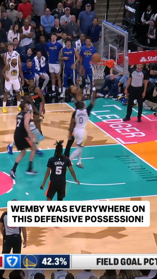 It’s NBA Defense Week... so here’s a wild 24 seconds of defense from @wemby! Year 3: first-ever unanimous & youngest-ever to win Kia NBA DPOY. Year 4: ???