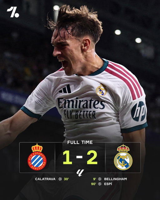 Carlos Espí to the rescue 😱

His winner seals all three points for Real Madrid in an away victory over Espanyol to start the season ⚡