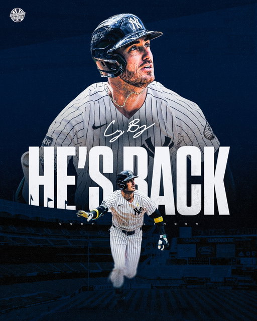 The Yankees will activate OF Cody Bellinger from the IL tomorrow and have optioned utility man, Max Scheumann back down to AAA. Welcome back, Cody! @cody_bellinger
