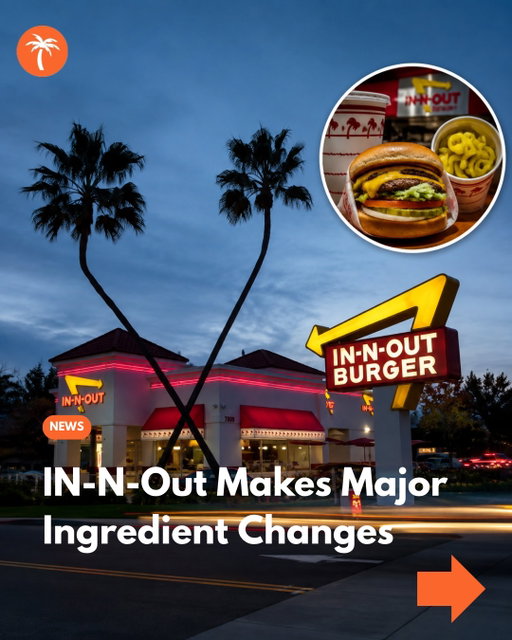 🍔🌴 In-N-Out has made some major changes to several of its ingredients!

The California-born burger chain confirmed that it has been replacing several artificial colors, sweeteners and other ingredients with different alternatives. 

🌿 Yellow 5 → Turmeric in pickles, chilies and spread
🥤 Red 40 → Beta carotene + vegetable juice in Strawberry Shakes and Signature Pink Lemonade
🍓 High-fructose corn syrup → Natural sugar in shake mix, strawberry syrup, spread and Pink Lemonade
🍞 Cottonseed oil removed from the buns
🌱 Calcium propionate in the buns was also replaced with natural enzymes
🍦 Artificial vanilla was replaced with natural vanilla in the shake mix

In-N-Out also said it has been transitioning its ketchup toward a version made with real sugar instead of high-fructose corn syrup and researching another oil option for its fries. 

What do you think about the ingredient changes? 👀🍔
