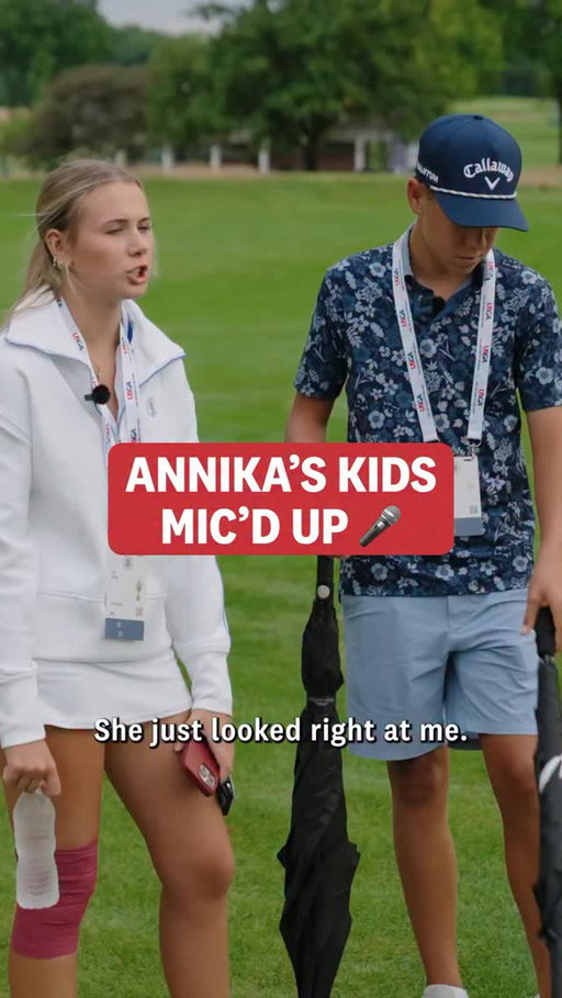 “I told you she was going to birdie it!” 😅 Will and Ava McGee mic’d up watching their mom in the U.S. Senior Women’s Open.