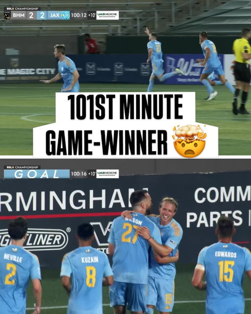 JACKSONVILLE WINS AT THE DEATH 😱

Danny Wilson gives @sportingclubjacksonville its first road win in USL Championship history! ✈️