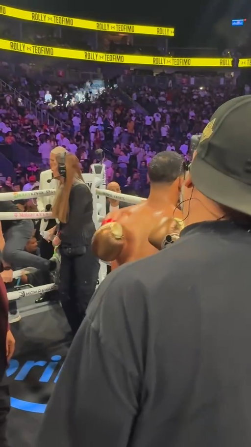 RESPECT ABOVE ALL! 🤝 Rolly Romero and Teofimo Lopez embrace after an absolute 12-round WAR in Las Vegas! 🥊 #RollyTeofimo